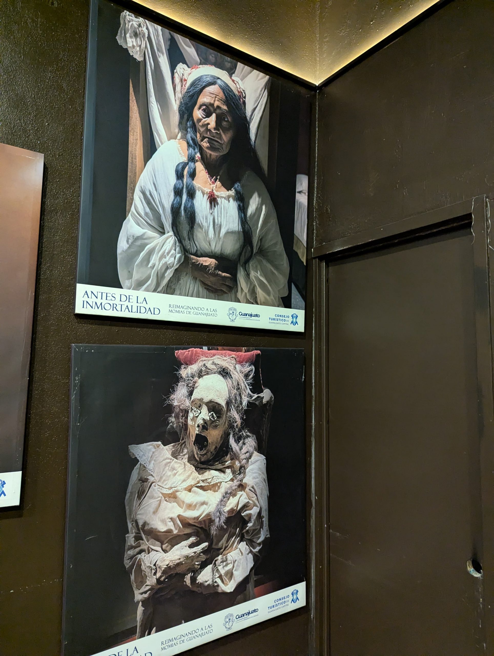 Imagen del antes y despues de una momia de guanajuato