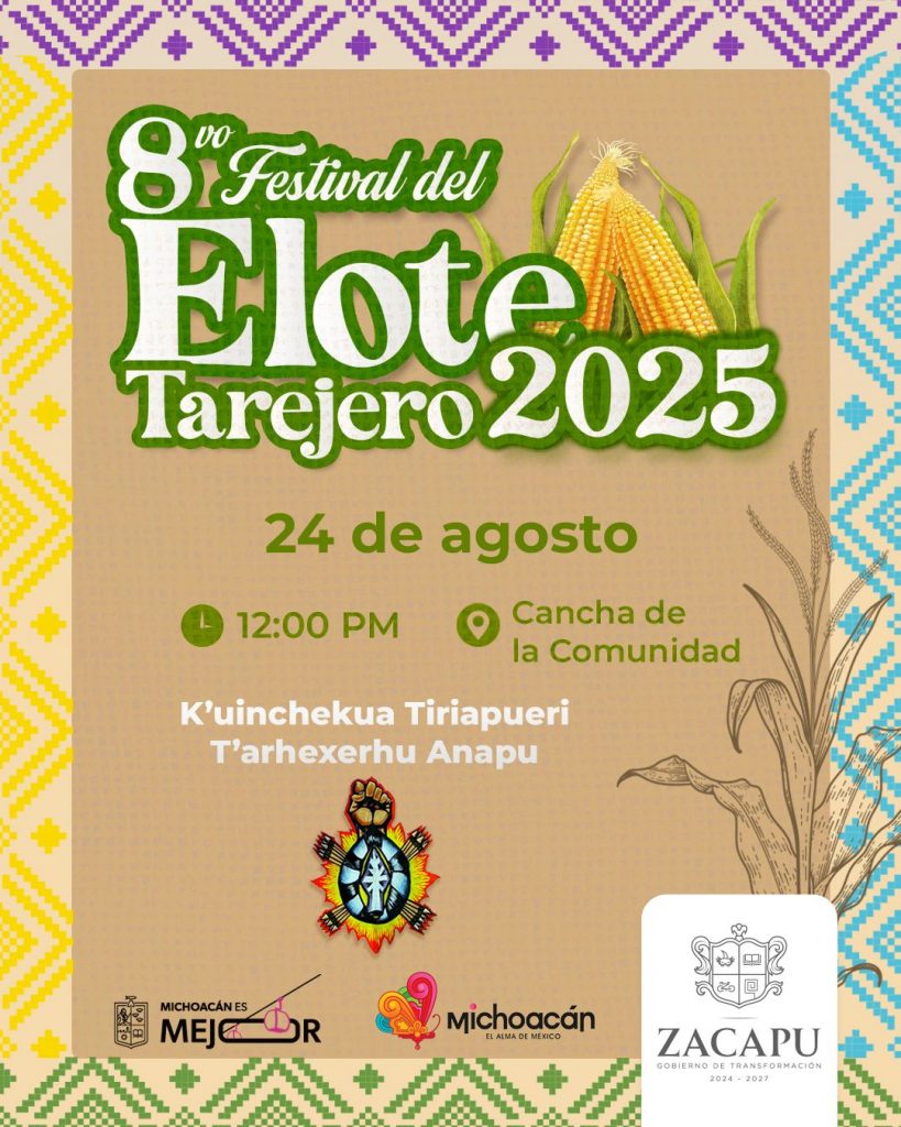 Cartel oficial Festival del Elote en Michoacán