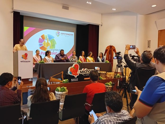 Rueda de prensa feria en Apatzingán