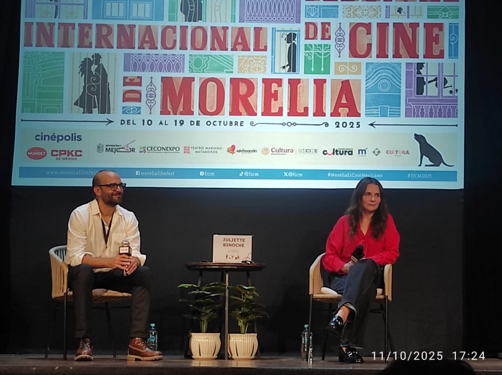 Juliette Binoche en el Festival de Cine de Morelia 
